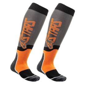 Meião Alpinestars Mx Plus 2 Cinza Laranja
