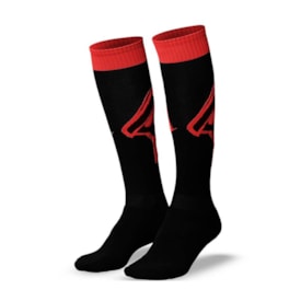 Meião Asw Icon 19 Preto Vermelho