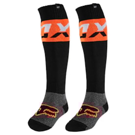 Meião Fox Fri Thick Aftterburn Preto Laranja