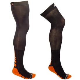 Meião Mattos Brace Preto Laranja