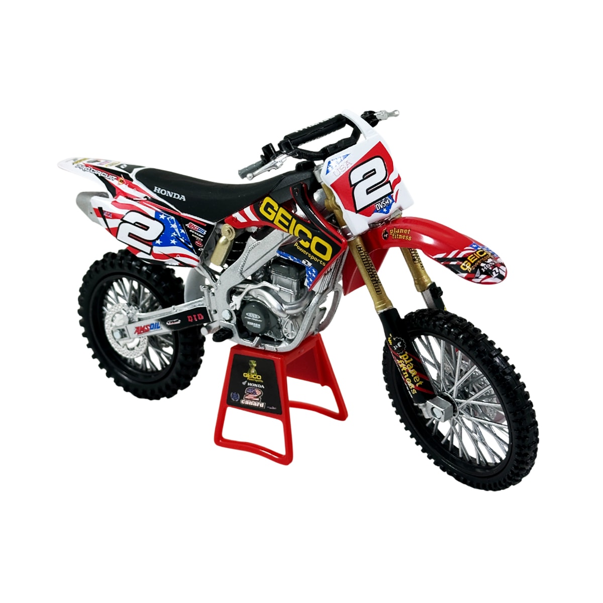 Miniatura Réplica Crf 250r Trey Canard #2 NewRay Escala 1:12