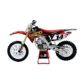 Segunda imagem do produto Miniatura Réplica Crf 450r Kevin Windham #14 NewRay Escala 1:12