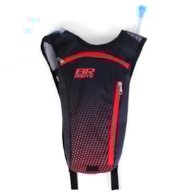 Mochila Bolsa de Hidratação Br Parts Circle 2 Litros Preto Vermelho