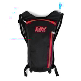 Mochila Bolsa de Hidratação Br Parts Classic 2 Litros Preto Vermelho