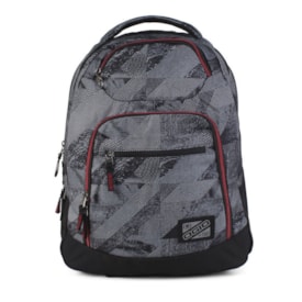 Mochila Ogio Tribune Pack - Patchwork Cinza Vermelho