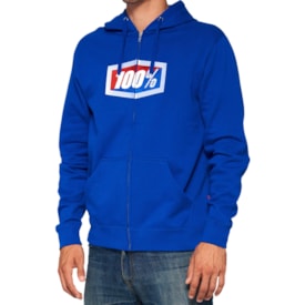 Moletom 100% Official Zip Azul