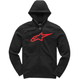 Moletom Alpinestars Ageless II Zip Hoodie Preto Vermelho
