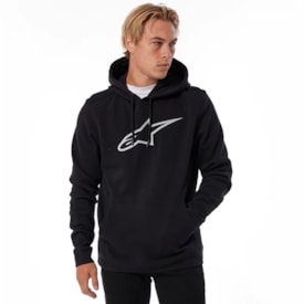 Segunda imagem do produto Moletom Alpinestars Ageless V2 Hoodie Preto Cinza