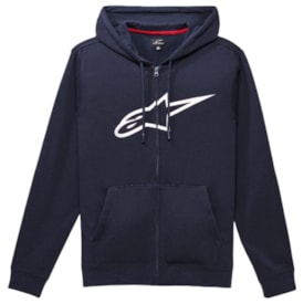 Moletom Alpinestars Ageless Zip V3 Hoodie Azul Branco