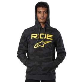 Segunda imagem do produto Moletom Alpinestars Area Hoodie Cinza Camo