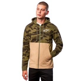 Segunda imagem do produto Moletom Alpinestars Camo Block Hoodie Verde Militar