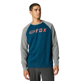 Moletom Fox Apex Crew Azul