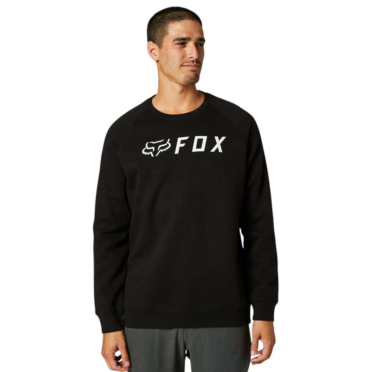 Moletom Fox Apex Crew Preto Branco