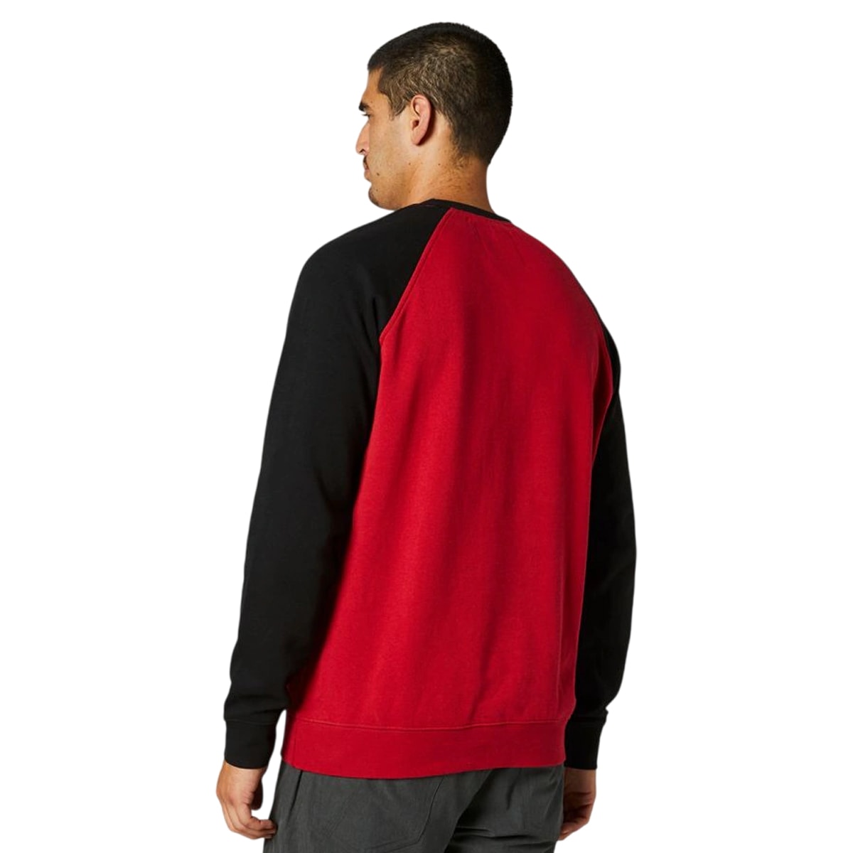 Segunda imagem do produto Moletom Fox Apex Crew Preto Vermelho