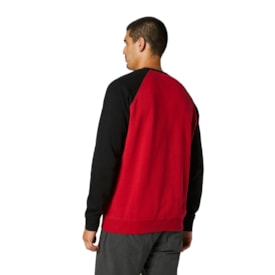 Segunda imagem do produto Moletom Fox Apex Crew Preto Vermelho