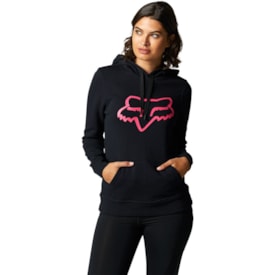 Moletom Fox Feminino Boundary Preto Rosa