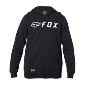 Moleton Fox Apex Zip Preto Branco