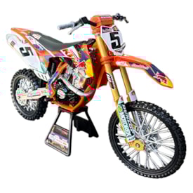 Moto Miniatura Ktm 450 Sxf Red Bull 1:6 Laranja