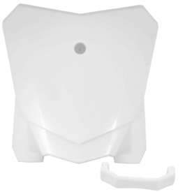 Number Plate Frontal Crf 230 com Passa Cabo Amx Branco