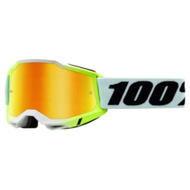 Óculos 100% Accuri 2 Dunder Espelhado Branco Fluor