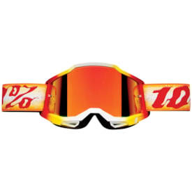Óculos 100% Accuri 2 Jett Lawrence Limited Edition Vermelho Amarelo