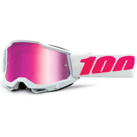 Óculos 100% Accuri 2 Keetz Espelhado Branco Rosa