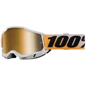 Óculos 100% Accuri 2 Shiv Espelhado Dourado Branco