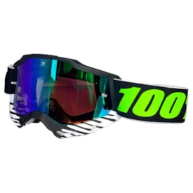 Óculos 100% Accuri 2 Utv Sand Otg Kenblock Preto Verde