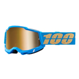 Óculos 100% Accuri 2 Waterloo Espelhado Azul Dourado