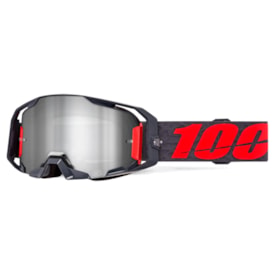 Óculos 100% ARmatic Turo Espelhado Cinza Vermelho