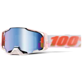 Segunda imagem do produto Óculos 100% Armega Tubolar Genesis Espelhado Branco Laranja