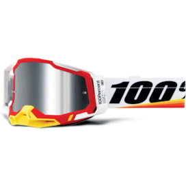 Óculos 100% Racecraft 2 Arsham Branco Vermelho