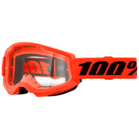 Óculos 100% Strata 2 Orange Laranja Fluor