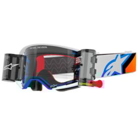 Óculos Alpinestars Supertech Roll Off Corp Branco Azul