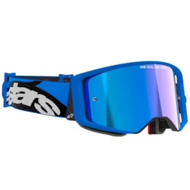 Segunda imagem do produto Óculos Alpinestars Supertech Stream Espelhado Azul Preto