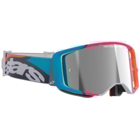 Segunda imagem do produto Óculos Alpinestars Supertech Stream Espelhado Cinza Laranja