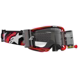 Segunda imagem do produto Óculos Alpinestars Vision 8 Luar Roll-Off Vermelho Preto