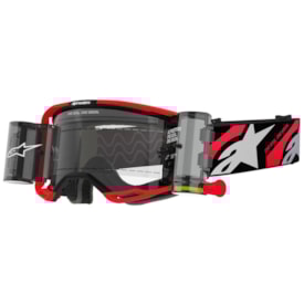 Óculos Alpinestars Vision 8 Luar Roll-Off Vermelho Preto