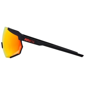 Segunda imagem do produto Óculos de Sol 100% Racetrap 3.0 Soft Tact Black Preto Vermelho
