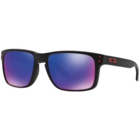 Oculos De Sol Oakley Holbrook Preto Lente Vermelha Iridium