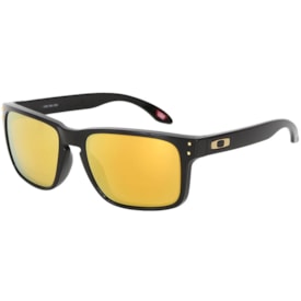 Óculos de Sol Oakley Holbrook Preto Prizm 24 Polarized Amarelo