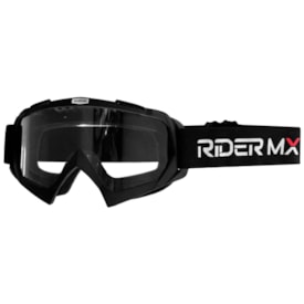 Óculos de Trilha Rider Mx Preto Fosco