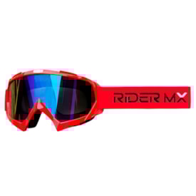 Óculos de Trilha Rider Mx Vermelho Espelhado
