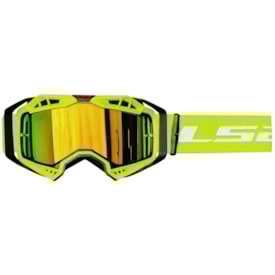 Óculos Ls2 Aura Pro Espelhado Amarelo Fluor