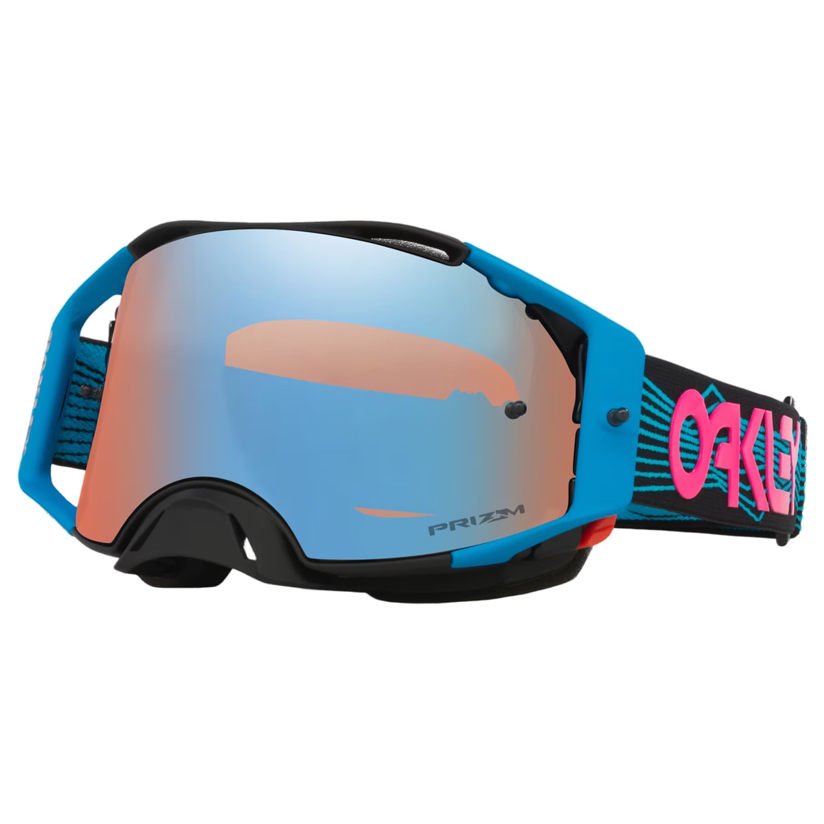 Óculos Oakley Airbrake MX Blue Wired Prizm Espelhado Azul Preto