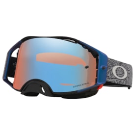 Óculos Oakley Airbrake MX Grey Strike Prizm Espelhado Cinza Azul