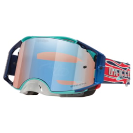 Óculos Oakley Airbrake MX Troy Lee Designs Blue Sapphire Prizm Espelhado