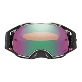Segunda imagem do produto Óculos Oakley Airbrake MX Tuff Blocks Jade Iridium Gunmetal Preto Verde