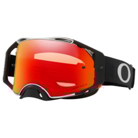 Óculos Oakley Airbrake Mx Tuff Blocks Preto Torch Iridium Vermelho