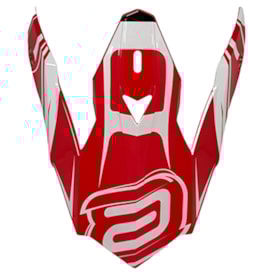 Pala Capacete Motocross Asw Fusion Vermelho